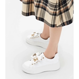 Kvinnors sneakers charms vit 1