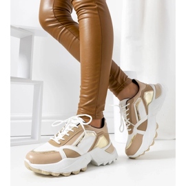 D/GMR Rosa sneakers med en metallisk accent Gordani beige 1