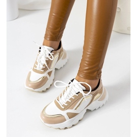D/GMR Rosa sneakers med en metallisk accent Gordani beige 2
