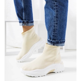 D/GMR Melissa beige high-top sneakers 1