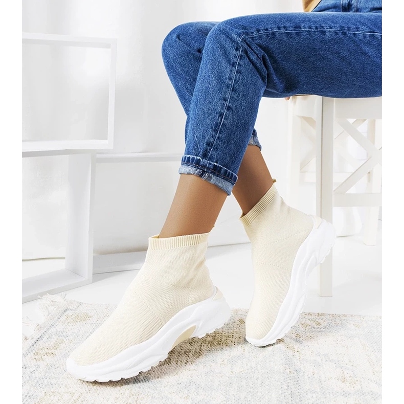 D/GMR Melissa beige high-top sneakers 2