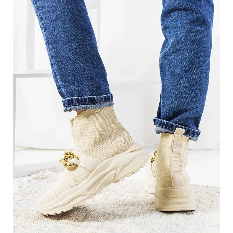 D/GMR Martina beige high-top sneakers 2