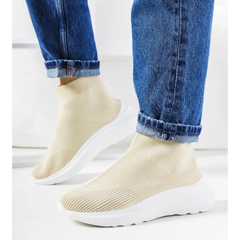 D/GMR Beige high-top sneakers från Jennifer 2