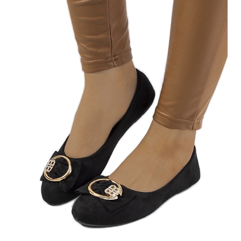 D/GMR Svarta ballerinor med Ribero-spänne 1