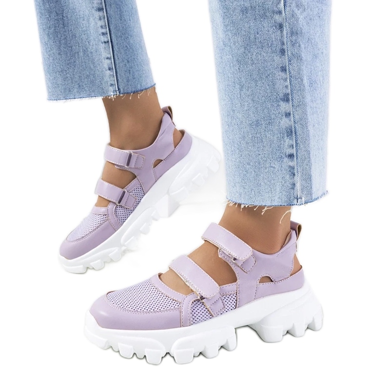 D/GMR Lila sneakers på de massiva sulan djururs purpur 1