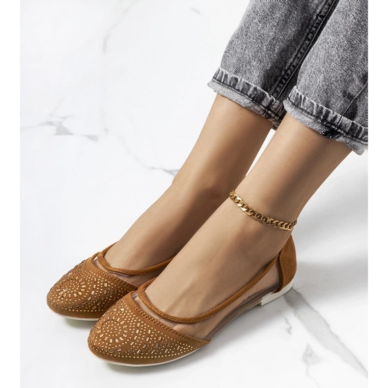 D/GMR Bruna halvgenomskinliga Malene ballerinor 1