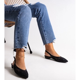 D/GMR Svarta ballerinor i spets från Marlioz 1