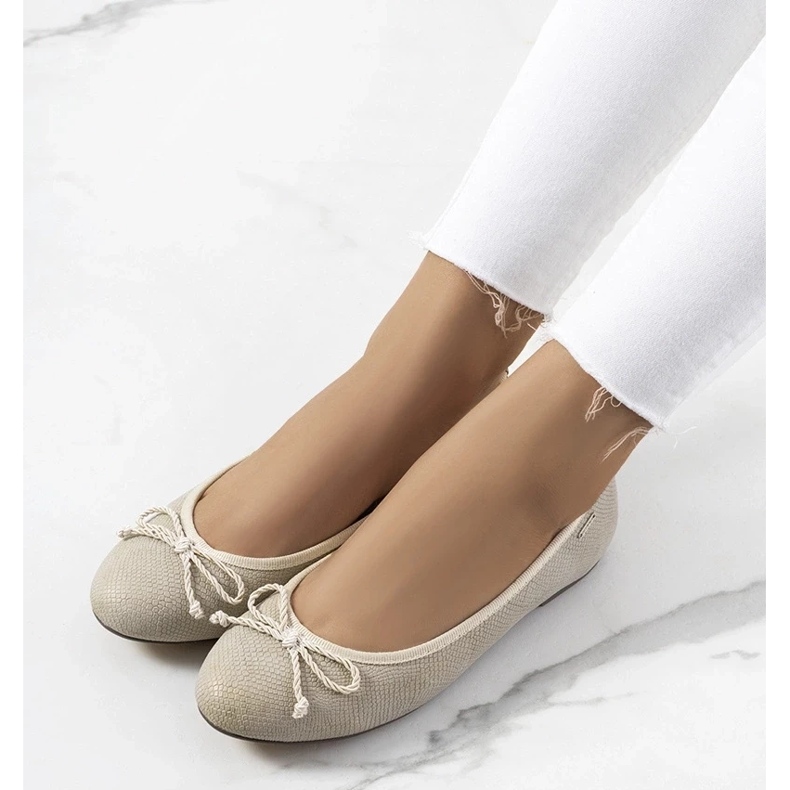 D/GMR Beiga ballerinor för damer från Villers beige 2