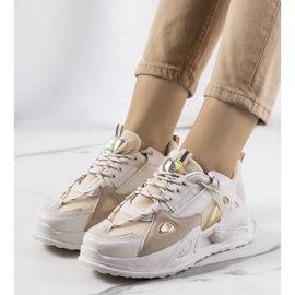 D/GMR Beige Mansfield sneakers 2