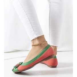 D/GMR Gröna ballerinor med rosett från Eske 2