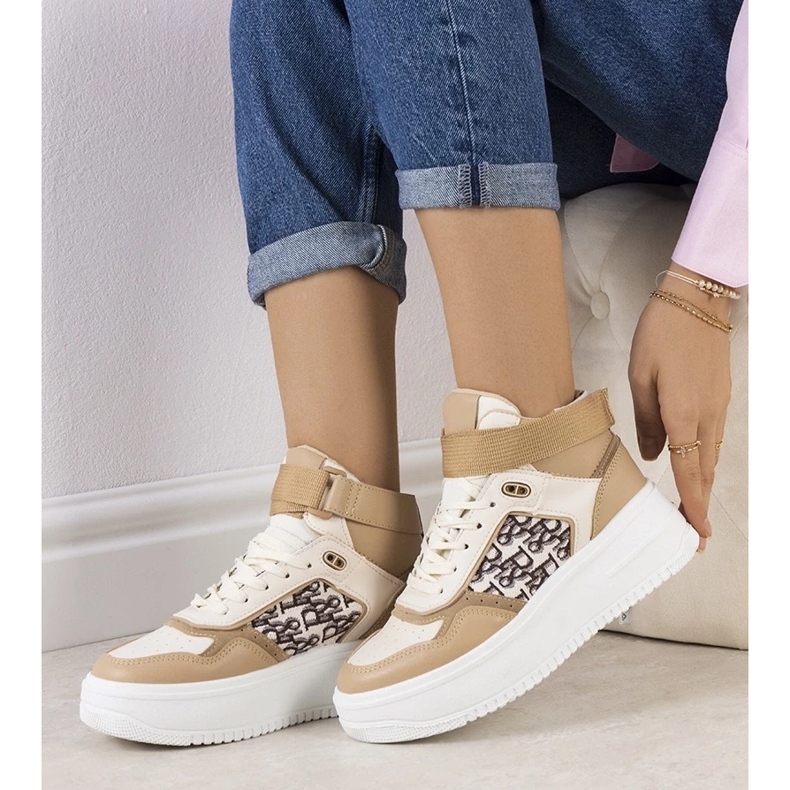D/GMR Beige höga sneakers för ankel adolis 2