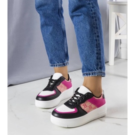 D/GMR Rosa och svarta damsneakers från Luzia 1
