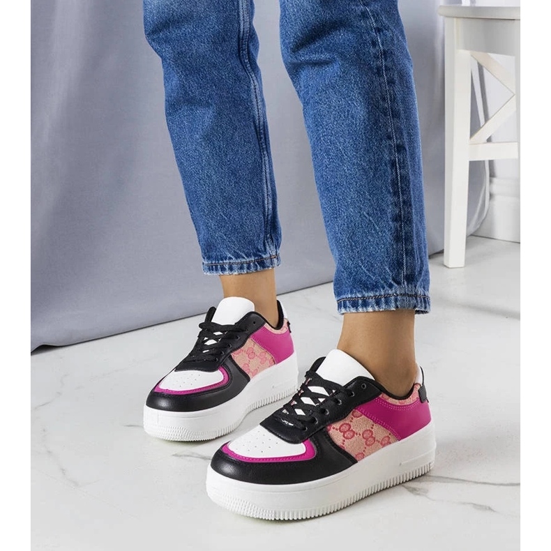 D/GMR Rosa och svarta damsneakers från Luzia 1