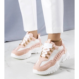 D/GMR Mindy vita och rosa sneakers 1