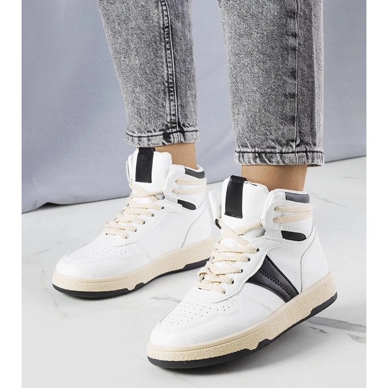 D/GMR Svarta och vita high-top sneakers från Robin 1