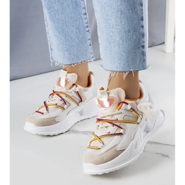 D/GMR Beige sneakers i blandat tyg från Traci 1