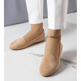 D/GMR Marion beige ballerinor i ekomocka 1