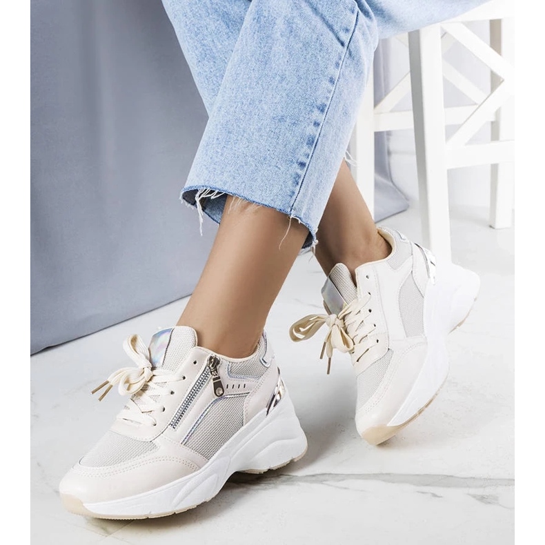 D/GMR Beige wedge sneakers från Stacey 1