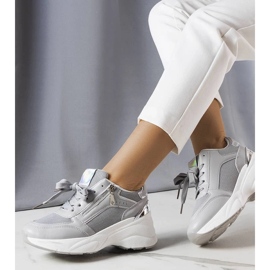 D/GMR Grå wedge sneakers från Stacey 2