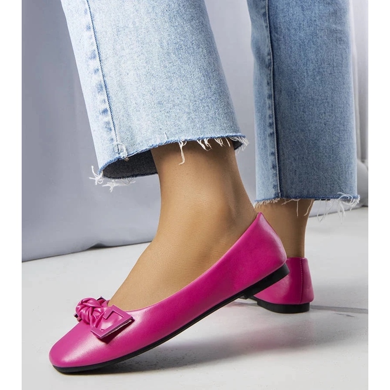 D/GMR Rosa ballerinor med rosett från Tabitha 2