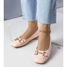 D/GMR Rosa ballerinor med gulddekor från Iris 2