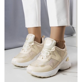 D/GMR Beige sneakers med metallic-inlägg från Ruais 1