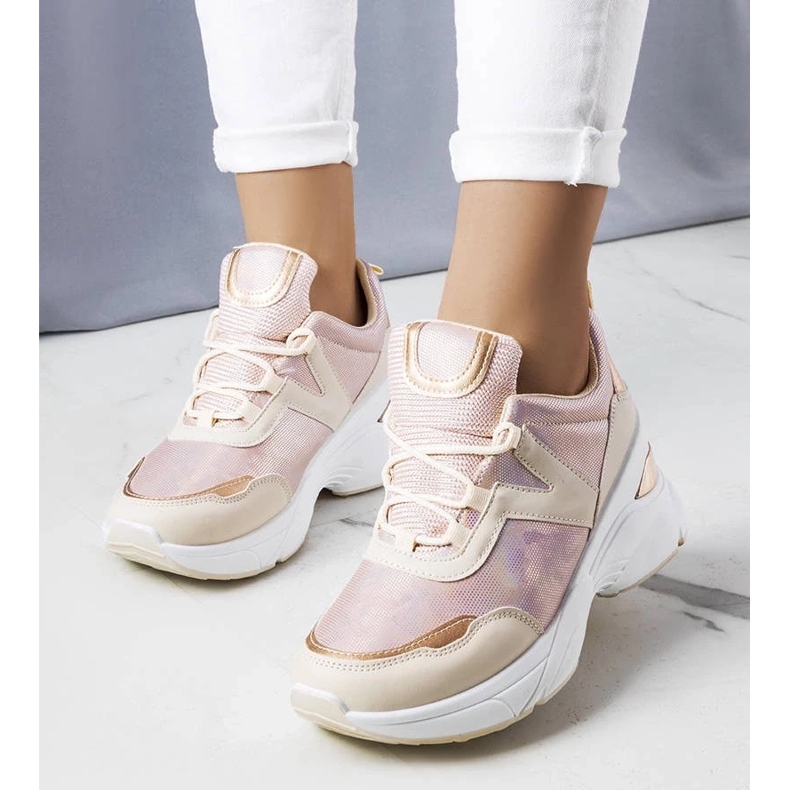 D/GMR Rosa sneakers med metallic-inlägg från Ruais 1