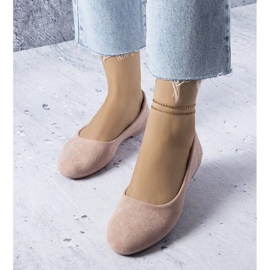 D/GMR Rosa ballerinor med läderfotbädd från Lespérance 1