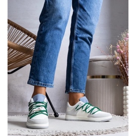 D/GMR Grå sneakers kvinnors sneakers med gröna strängar arcobaleno 2