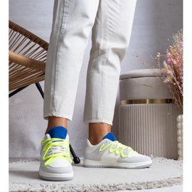 D/GMR Grå sneakers kvinnors sneakers med neon snören arcobaleno 2