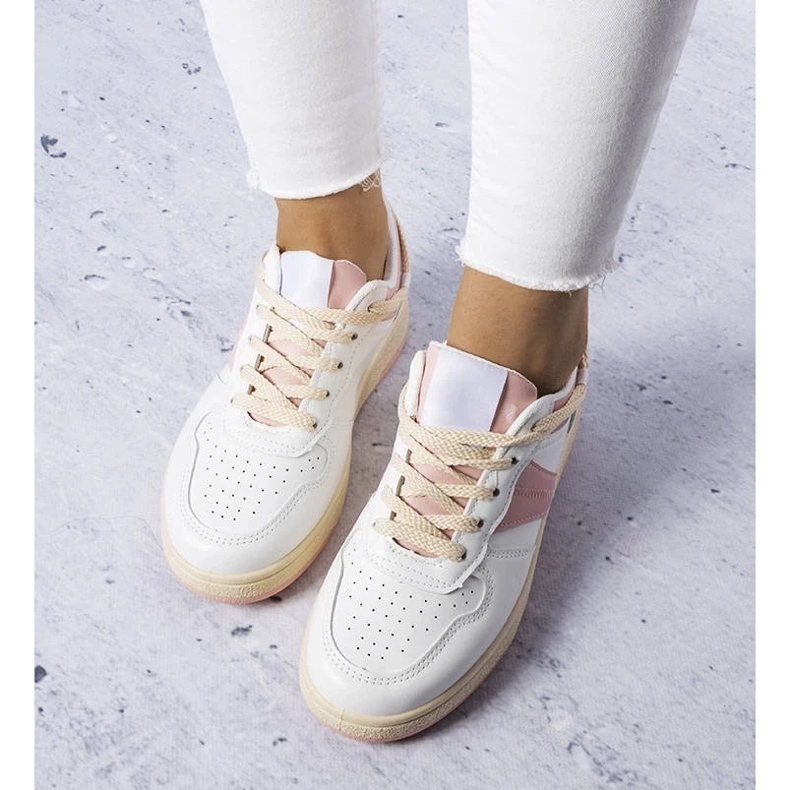 D/GMR Vita och rosa damsneakers från Marcella 2