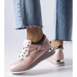 D/GMR L'Angelier rosa glänsande sneakers 2