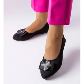 D/GMR Svarta ballerinor dekorerade med Rémy-rhinestones 1