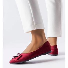 D/GMR Vinröda ballerinor dekorerade med Rémy-rhinestones 2