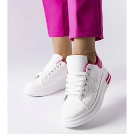 D/GMR Vita sneakers med rosa accent från Davisson 2