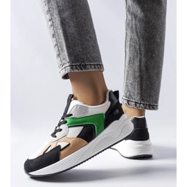 D/GMR Svarta sneakers i blandade material från Riel vit 2