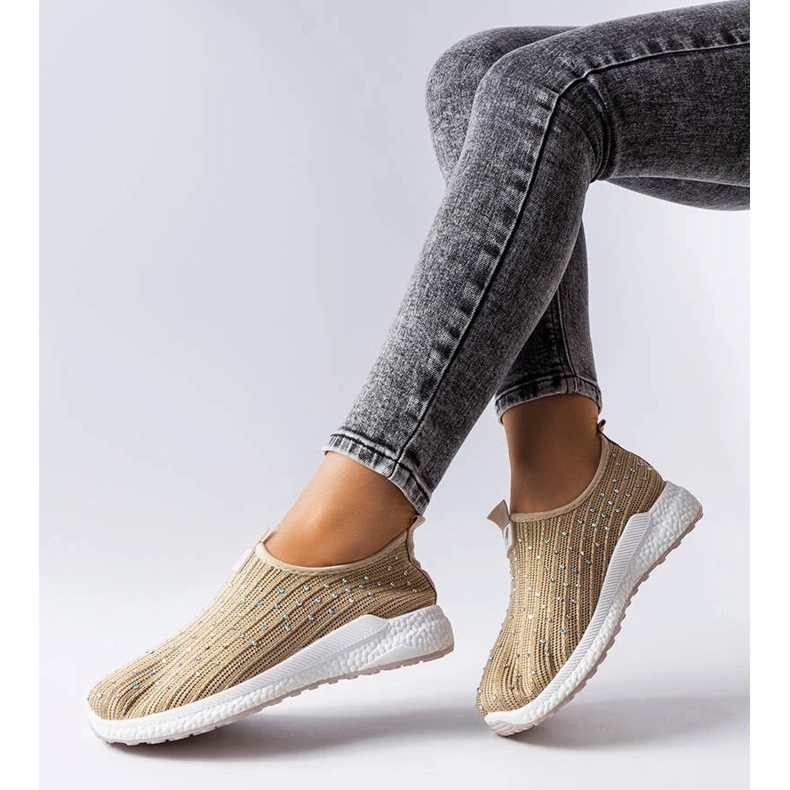 D/GMR Beige sneakers med strass från Maasje 2