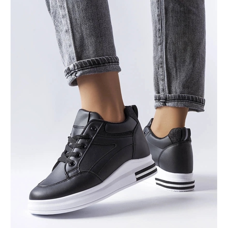 D/GMR Bonevil svarta glitter sneakers 2