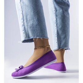 D/GMR Ballerinor i lila tyg från Gendron violett 2