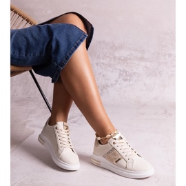 D/GMR Beige sneakers dekorerade med Xarles-rhinestones 2