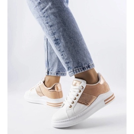 D/GMR Vita sneakers med rosa inlägg från Deans 2