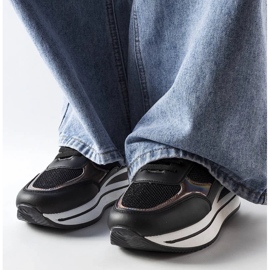 D/GMR Svarta sneakers på den tjocka sulan 2