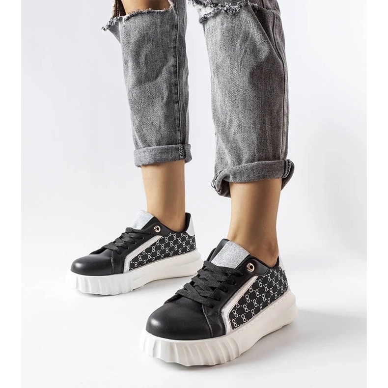 D/GMR Svarta plattformssneakers från Giuseppe 1