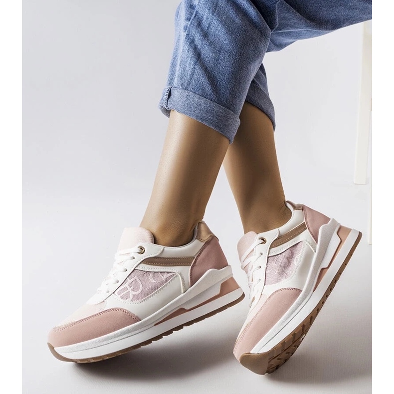 D/GMR Rosa sneakers med mönstrat inlägg från Genovesee 1