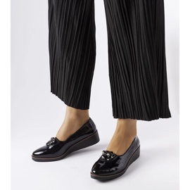 D/GMR Svarta patentballerinor med Mellori-utsmyckning 2