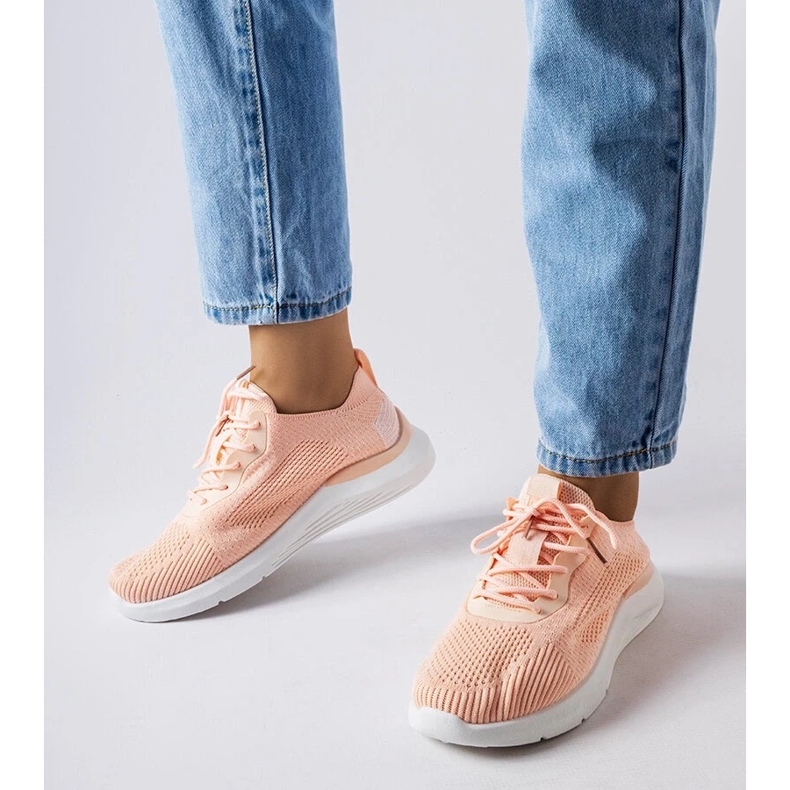 D/GMR Orange och vita sneakers från Nelson 1