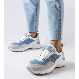 D/GMR Blåvita skor med silverdetaljer från Rio grå 1