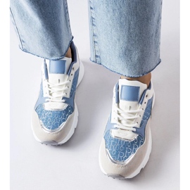 D/GMR Blåvita skor med silverdetaljer från Rio grå 2