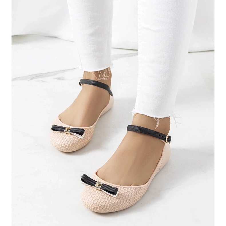 D/GMR Ljungbeige balettlägenheter för kvinnor 1