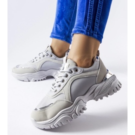 D/GMR Gråa sneakers med Lodgeville-accent i silver 2